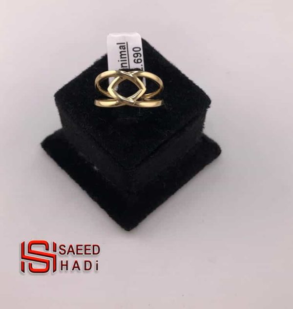 انگشتر 💍طلا طرح لوزی دو ردیفه